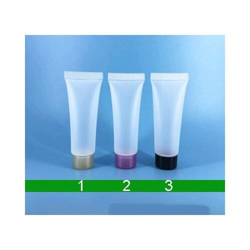 300pcs 10g 10ml Frosted Clear Plastic Soft Tube Empty Cosmetic Packaging Cream Tubes Sample Containers
