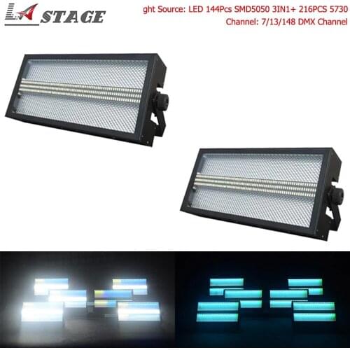 Free Shipping 2pcs/lot Super Bright RGB Strobe Light LED Disco Strobe Lights Wash Effect DJ Flashing Stage Light