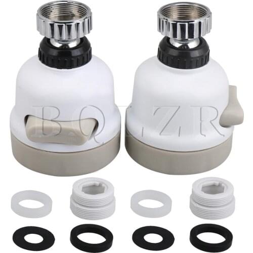 BQLZR 2x 360 Degree Swivel Water Saving Tap Filter Anti Splash Bathroom Nozzle