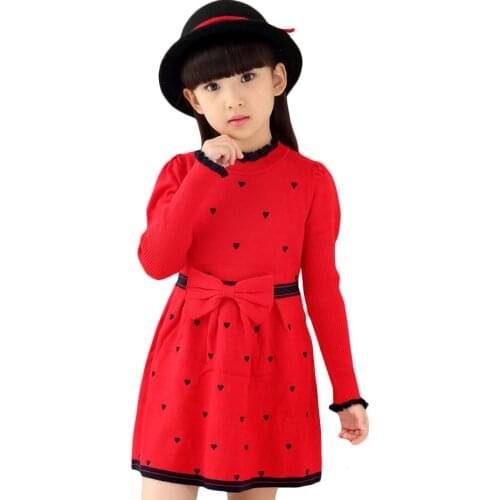 Girls Dresses Long Sweater Dresses For Girls Spring Autumn Teenage Party Dresses 2 4 6 8 9 10 12 14 Years Girls Clothes