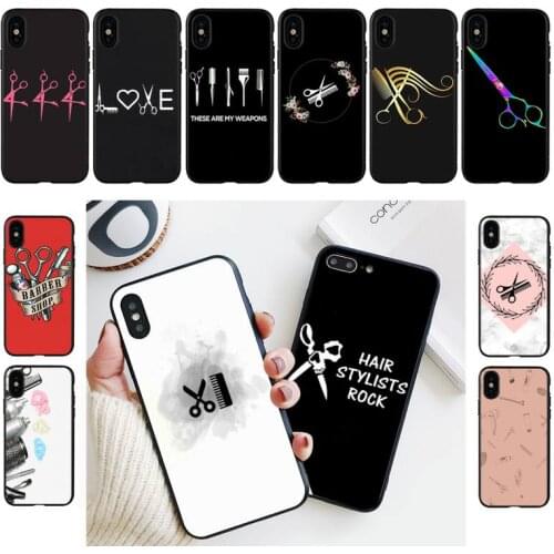 FHNBLJ Hair Stylist Scissors Phone Case For iPhone 11 8 7 6 6S Plus X XS MAX 5 5S se 2020 11 12pro max iphone xr case