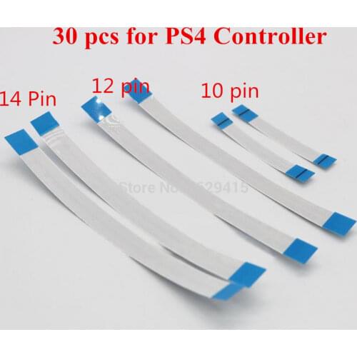 IVYUEEN 30 pcs Eject Power Button Ribbon 10 12 14 Pin Flex Cable for Sony PS4 Dualshock 4 PRO Slim Controller Repair Parts