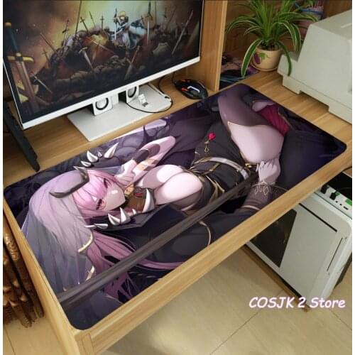 Anime Hololive VTuber Mori Calliope Watson Amelia Mouse Pad Thicken Laptop Gaming Mice Mat Table Keyboard Mat Playmat Xmas Gifts