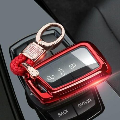 Red Soft Tpu Remote Smart Key Case Cover Full Protection For Vw Magotan Cc 2018
