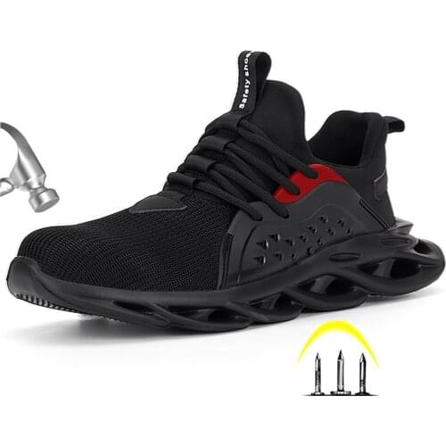 Mens Indestructible Anti Smashing Steel Toe Safety Shoes Boots Men Puncture Proof Outdoor Work Shoes Anti Slip