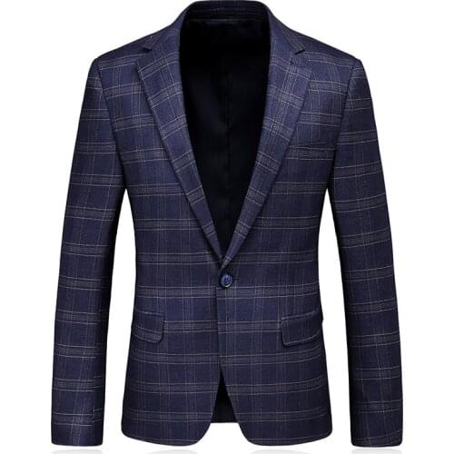 2019 New Style Mens Leisure High Quality Suit Jacket Men Stripe Outerwear Casual Coat Blazer Mens Wool Blazer