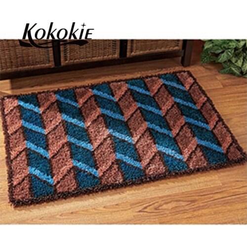 Latch hook kits for adults large printed canvas yarn carpet diy latch hook rug kits carpet embroidery carpet diy rug home decor