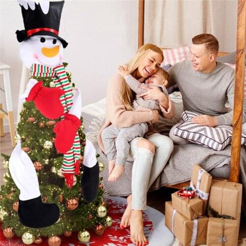 New Christmas Dolls Tree Decor For Merry Christmas Party Household Decor Snowman Santa Claus Standing Doll Ornaments