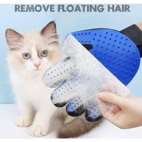 Cat Pet Grooming Glove Silicone Comb Hair Shedding Gloves Hair Remove Brush Dog Deshedding Cleaning Combs Massage Gloves