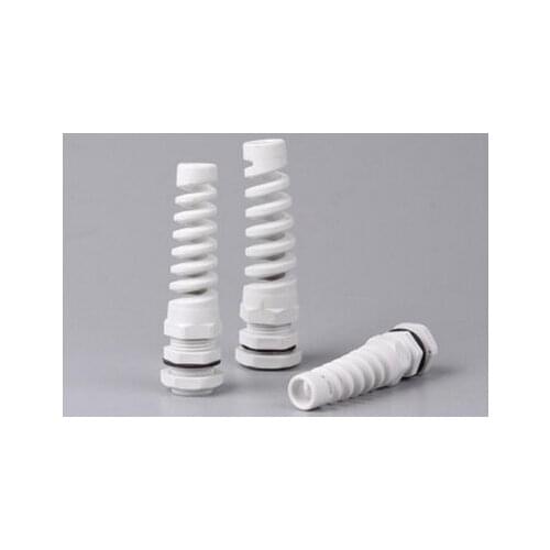 PG7 grey plastic flex spiral cable gland cable joint waterproof cable gland IP68.CE.ROHS