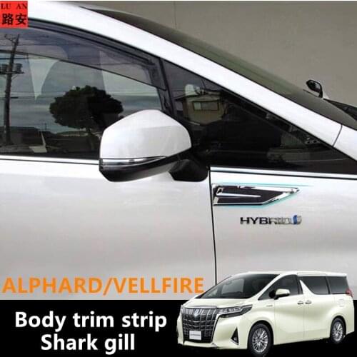 Suitable for 15-20 years alphard vellfire 30 series shark gill side air outlet decorative leaf panel trim strip accessories