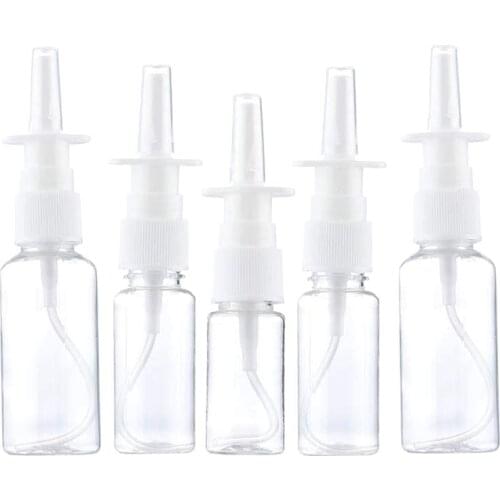 20Pcs 10ml 20ml 30ml Empty Plastic Nasal Spray Bottles Pump Sprayer Mist Nose Spray Refillable Bottling Packaging