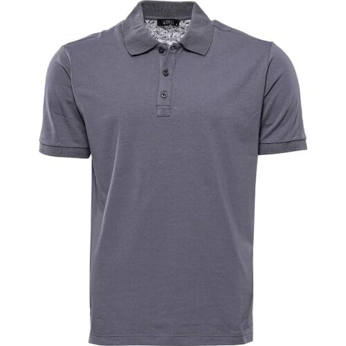 Grey Polo Collar T-shirt