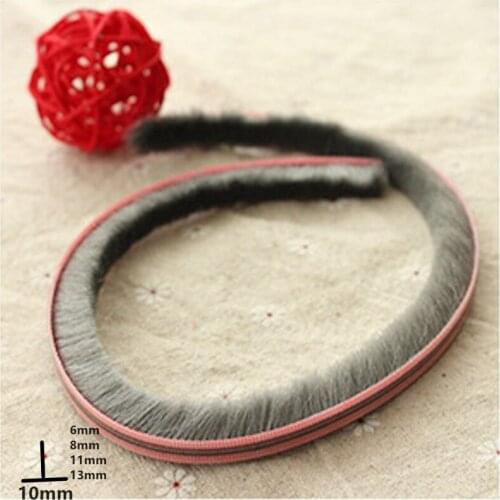 Felt Draught Excluder Wool Pile Seals Bristles Weatherstrip Window Door Brush Seal 10mm 10 x 6mm 8mm 11mm 13mm 10m Gray