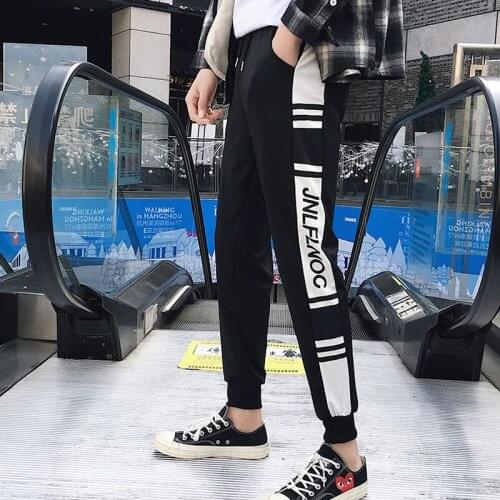 Men jogger pants student 2020 new spring and summer Korean style thin male ankle-length pants teenager boy hot sale n46
