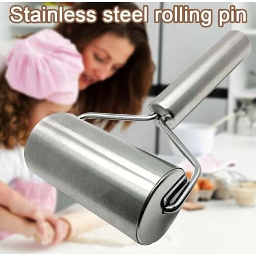 Dough Rolling Pin Pastry Pizza Fondant Bakers Kitchen Roller Steel Noodl Dumpling Baking H7J3 Roller Cookies Pie