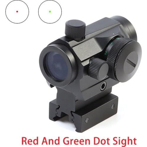 1x24 Mini Tactical Red Micro Dot Sight With Green & Red Dot Reflex Scope QD Quick Riser Mount Red Dot Sight For Hunting