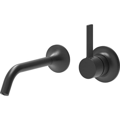 Washroom built-in basin faucet matt black wall mounted wash basin tap