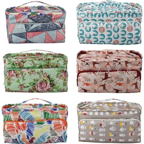 Knitting Bag Organizer Yarn Storage Case For Crocheting Hook Knitting Needles Wool Storage Tote Bag For Women