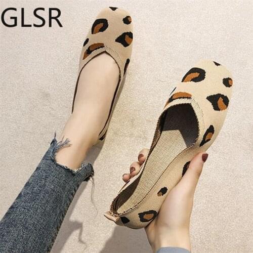 2021 Flat Shoes Woman Casual Loafers Ladies Oxfords Women Shoes Flats Slip on Leopard