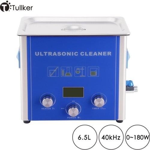 LCD Display Power Adjustment Metal Mould Dust Dirty Degreaser Ultrasound Equipment 6.5L Ultrasonic Cleaner