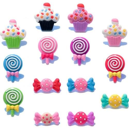 1pc Candy Ice Cream Cakes PVC Shoe Charms,Shoe Buckles Accessories Fit Bands Bracelets Croc JIBZ,Kids Party X-mas Gifts