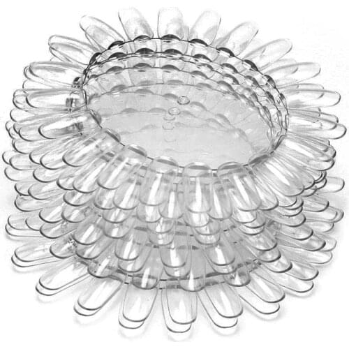 10Pcs Clear False Nail Art Displays 20 Tips / Piece UV Nail Polish Glue Display Wheel Design For Beauty Nails Tool Set
