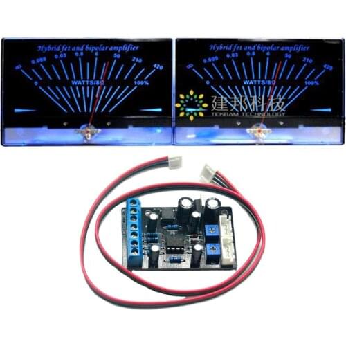 2pcs P-200 Class A Power Amplifier Tube Level Meter DB Table Audio power VU Meter w/1pcs TA7318P VU Meter Driver Board