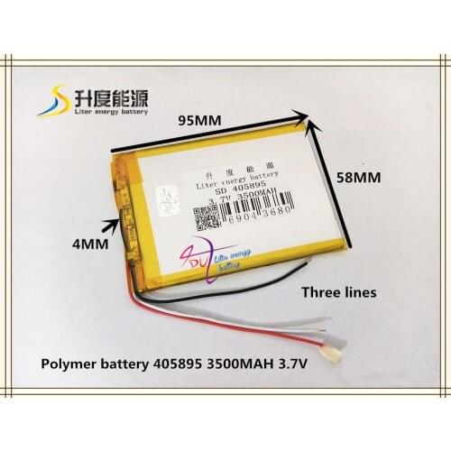3.7V 3500mAH 405895 Polymer lithium ion battery for power bank tablet pc cell phone speaker mp4 gps