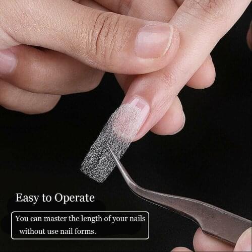 5/10pcs Silk Fiberglass Nail Form Acrylic Tips UV Gel Nail Art Extension Building Fiber French DIY Manicure Tools Accessories