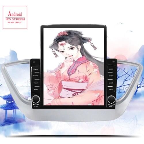 4G +128G 9.7" 2din Android 10.0 Car radio Player for Hyundai Solaris Verna 2017 2018 2019 Car Radio GPS Navigation Player NO DVD