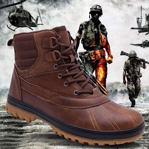 Big Size 48 Autumn Camo Military Boots Men Special Force Tactical Botas Outdoor Combat Shoes Man Mountain Climb Hiking Trainer