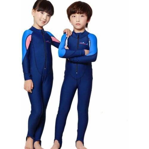 Boys Girls One-piece Wetsuit long Sleeves Diving Suit UV Protection Drifting Surf Swimwear Beach Sailing Snorkeling swimsuit new
