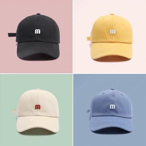 Women Men Cotton Hat Letter M Sport Letter Label Outdoor Sports Leisure Fashion Caps Baseball Cap Hat