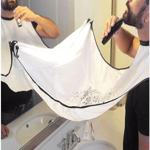 1PCS Mens Bathroom Apron Black Beard Apron Scarf Shaving Apron Mens Waterproof Floral Cloth Household Haircut Cleaning Cover