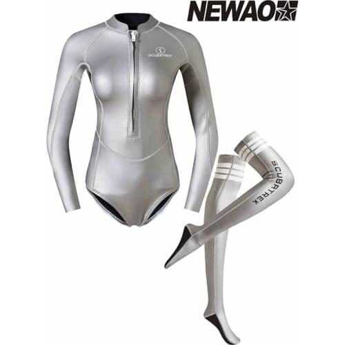 2MM wetsuit Smooth surface neoprene swimsuit for swimming snorkeling Surfing deep diving womens diving suit free diving