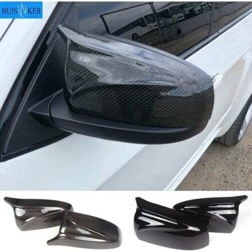 Left+Right X5 X6 Mirror Cover Car Side Door Wing Rear View Mirror Cap Cover Shell Replacement For BMW X5 X6 E70 E71 2007-2013