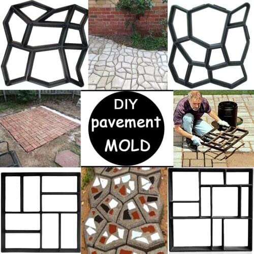 Reusable DIY Manually Pavement Mold For Garden Cement Brick Stone Road Path Maker Gardening Concrete Molds For Country House