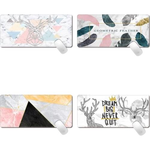 Marble Kawaii Desk Mats Nordic Style Cute Mouse Pad Large Office Accessories Deskpad for Home Gaming Writing Desk Mat for Gamer