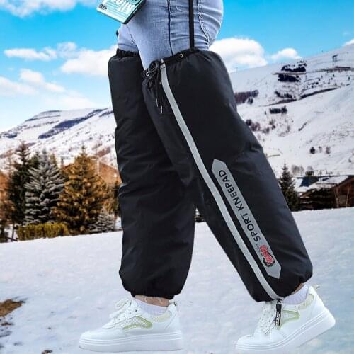 Polyester Fleece Warm Motorcycle Knee Pad Waterproof Reflective Strip Thickened Protector Guard Legging Cover Protective Kneepad