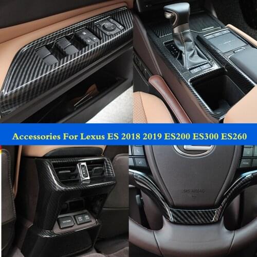 World Datong Car Interior Carbon fiber ABS Decoration Trim For Lexus ES 2018 2019 ES200 ES300 ES260 Accessories