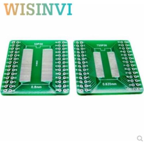 20 PCS Pinboard TSSOP56 TSOP56 SOP56 to DIP56 56pin SDRAM 0.635mm 0.8mm IC adapter Socket Adapter plate PCB Connector Board