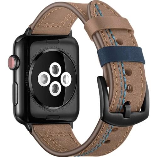 Watch accessories for apple watch band 42mm 38mm 44mm 40mm iwatch series 6/SE/5/4/3/2/1 high quality Genuine Leather bracelet