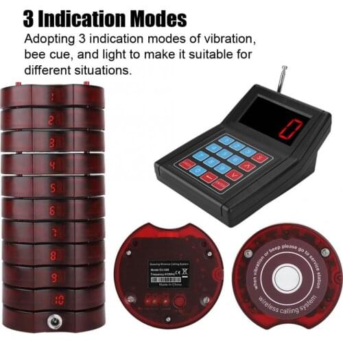 Calling Pagers System Pager 1-for-10 Restaurant Calling System Wireless Guest Paging Queuing System