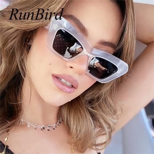 Fashion Cat Eye Sunglasses Women Vintage Jelly Color Eyewear Brand Designer Men Trending Shades UV400 Blue Sun Glasses 5533