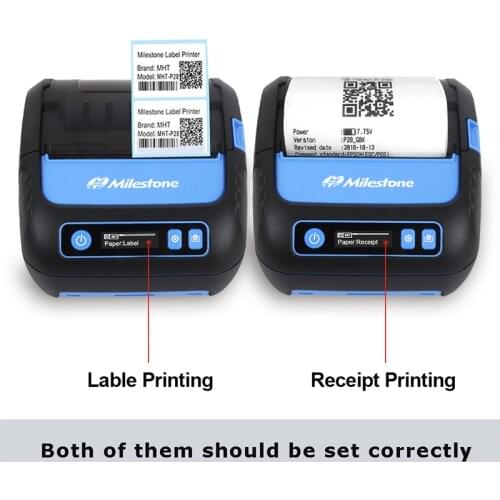 Thermal Printer 3 inch Receipt/Label 2 in 1 POS Printer 80mm Bluetooth Android/iOS/Windows for Small Business ESC/POS Printer
