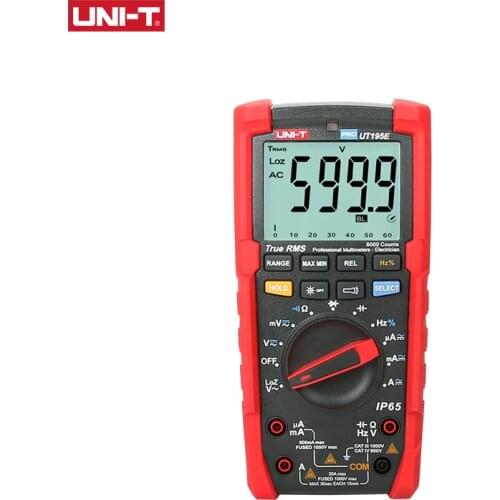 UNI-T UT195E Industrial Waterproof multimeter IP65 Flashlight UT195E LoZ Voltage Measurement True RMS Digital Multimeter