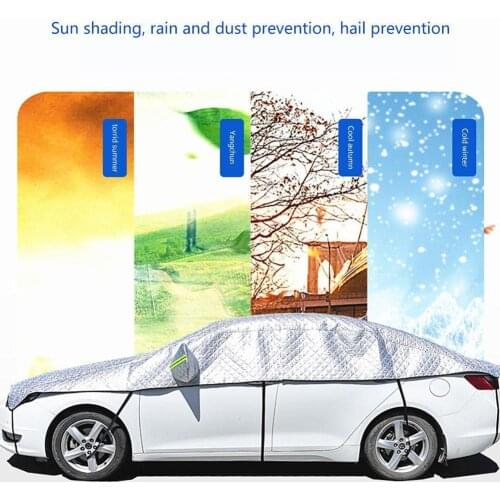 Universal Half Car Cover Waterproof Outdoor Cover Oxford Sun Rain Uv Protection Dustproof Snowproof Car Body Cover for SUV Sedan