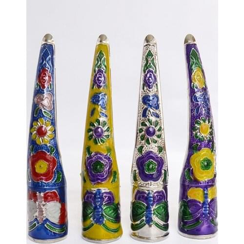 Ancient Costume Court Hand Fingernail Cap Manicure Cot Ancient Qing Imperial Concubine Cloisonne Children Adult