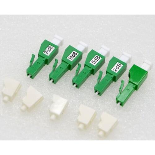 10pcs New LC/APC Fiber Optic Connector Adapter Male and Female Fixed Fiber Attenuator 1-20dB Special Wholesale